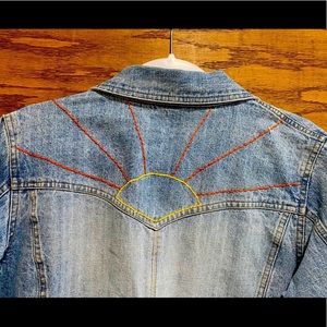 Vintage Hand Embroidered Denim Jacket